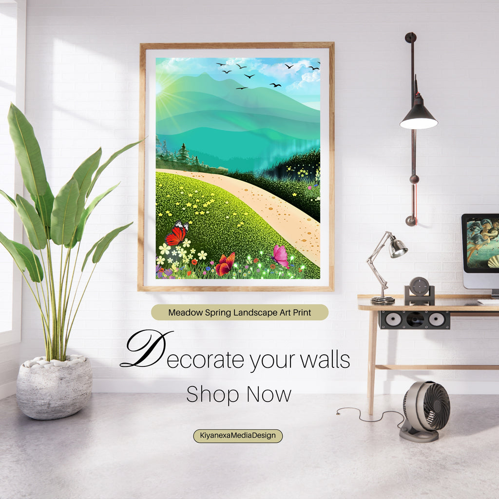 Sunlit Nature Path Wall Art | Digital Download Print