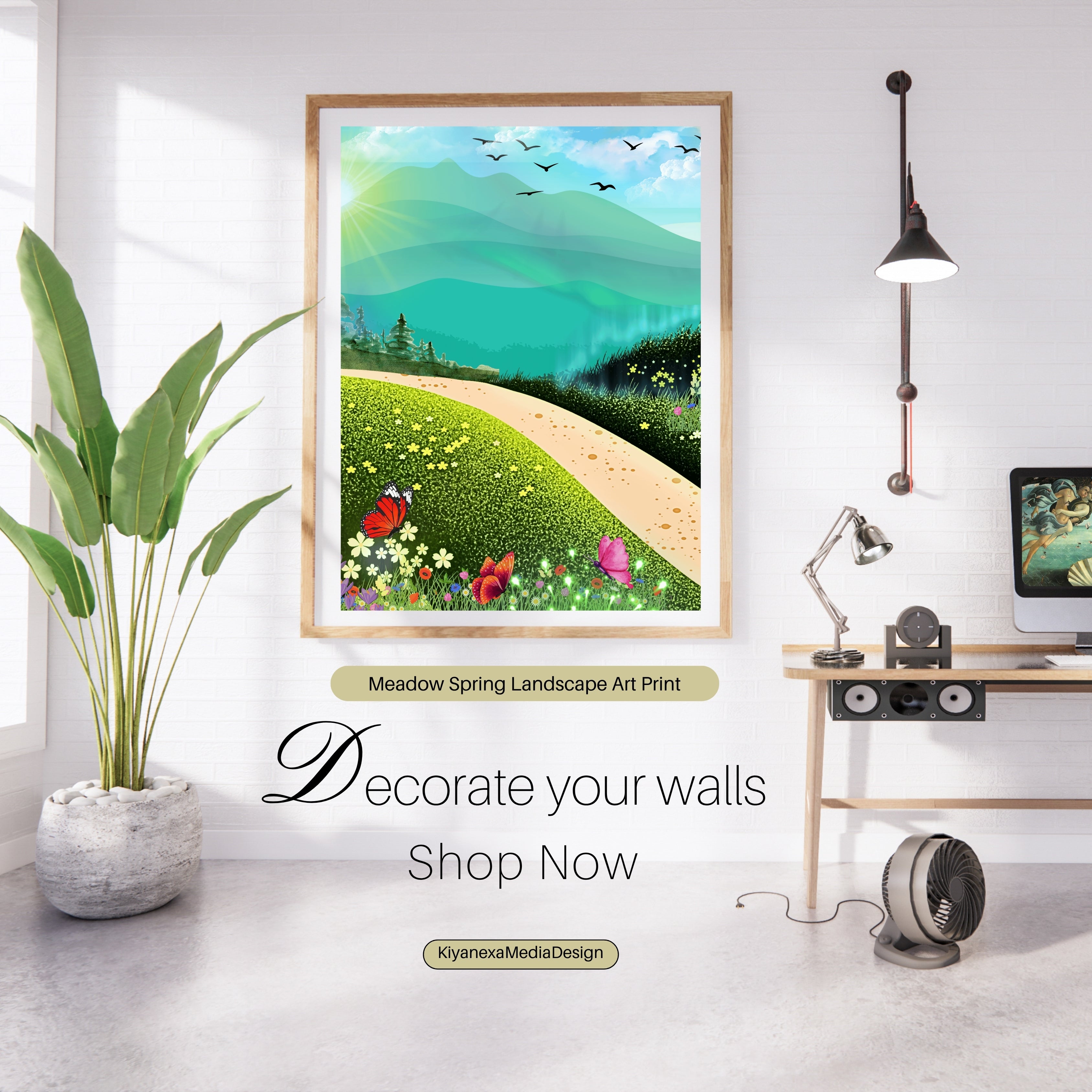 Sunlit Nature Path Wall Art | Digital Download Print