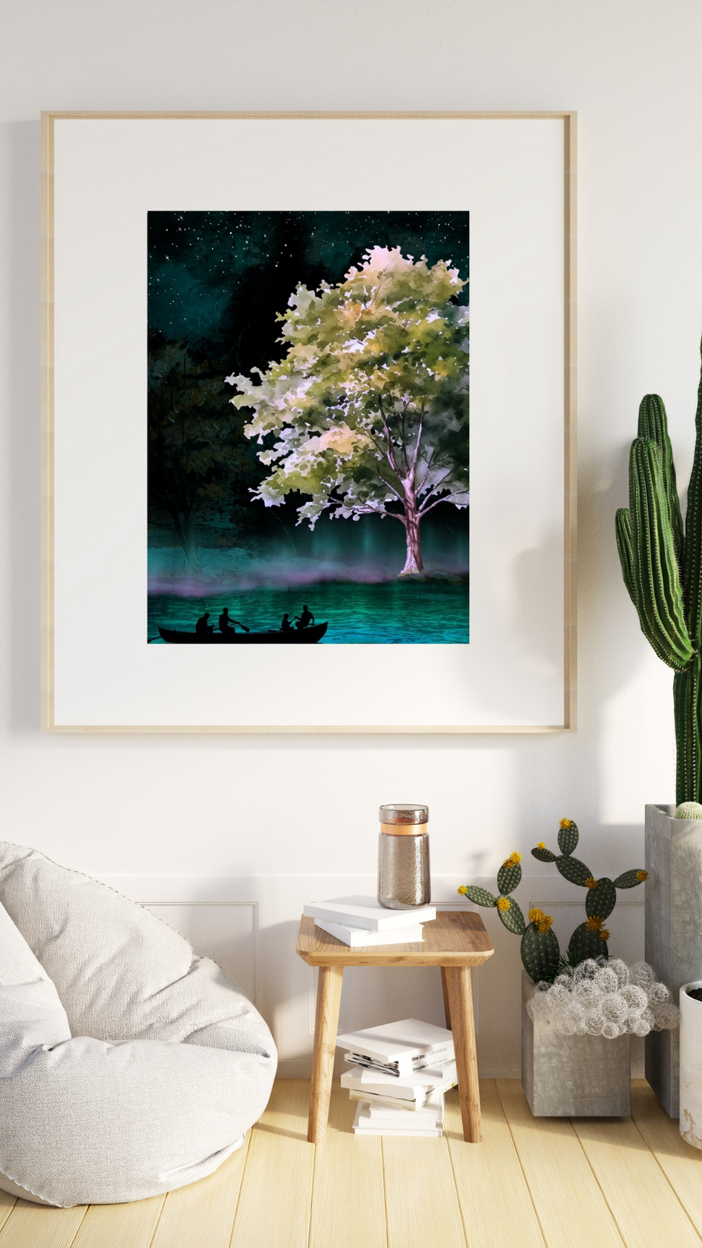 Twilight Lake Wall Art | Fantasy Nature Art | Digital Download | Serene Home Decor | Instant Download
