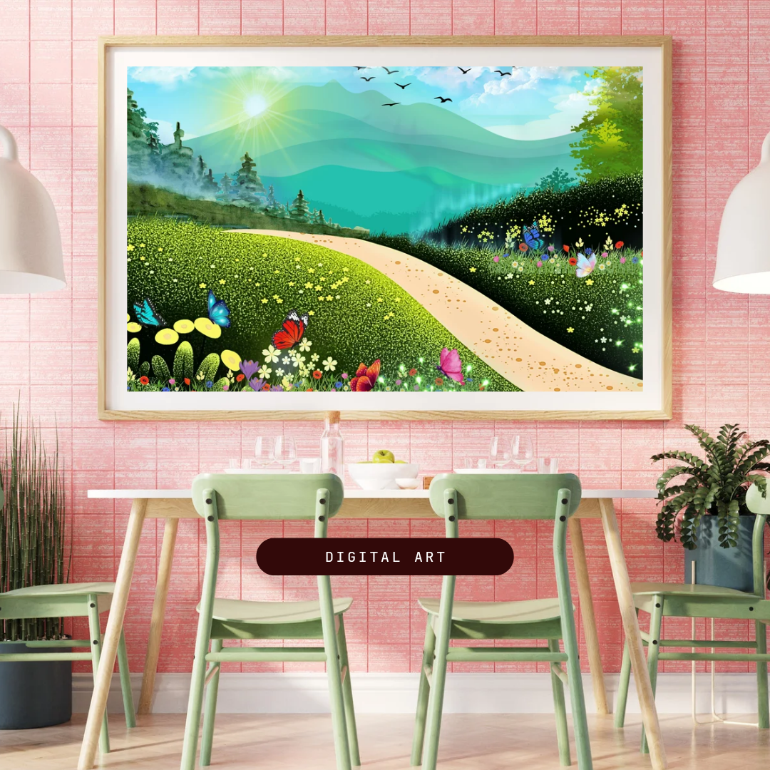Sunlit Nature Path Wall Art | Digital Download Print