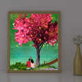 Romantic Cherry Blossom Couple Art | Dreamy Nature Landscape (Digital Download)