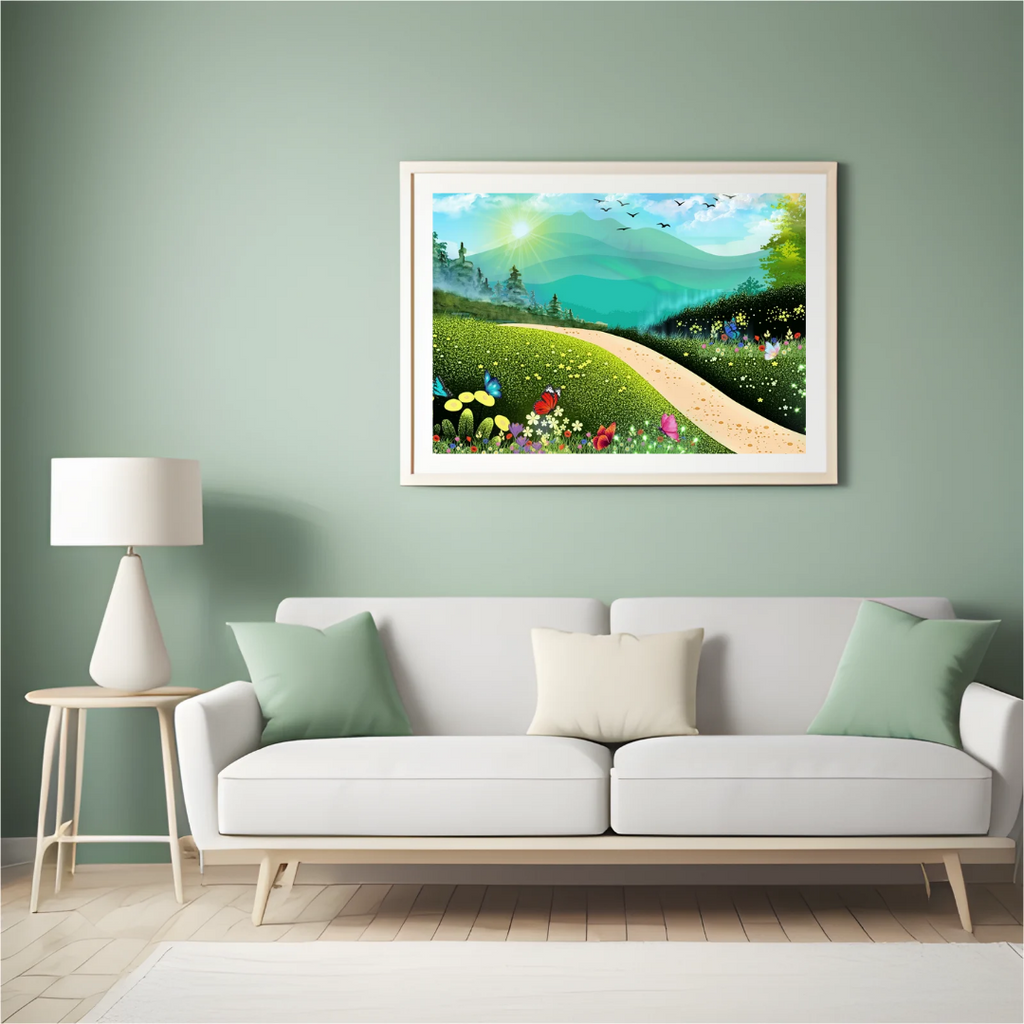 Sunlit Nature Path Wall Art | Digital Download Print