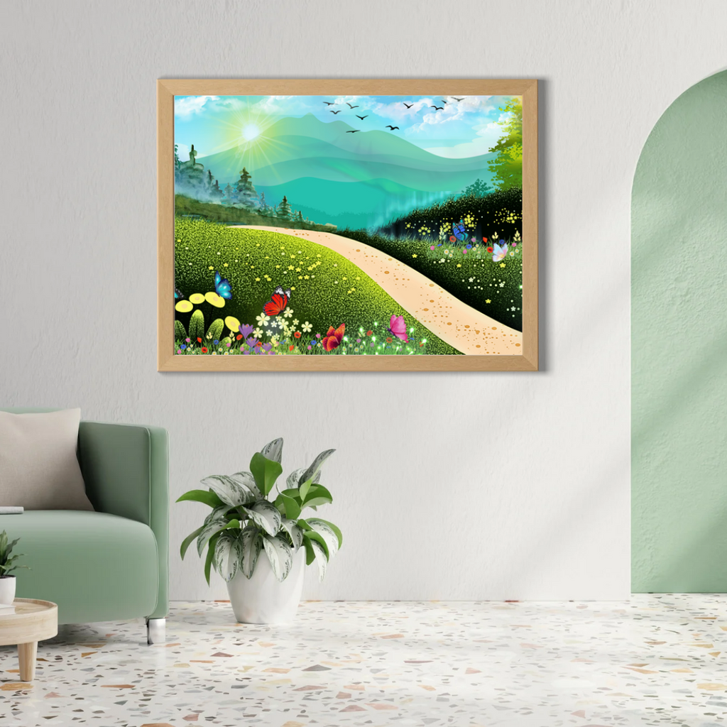 Sunlit Nature Path Wall Art | Digital Download Print