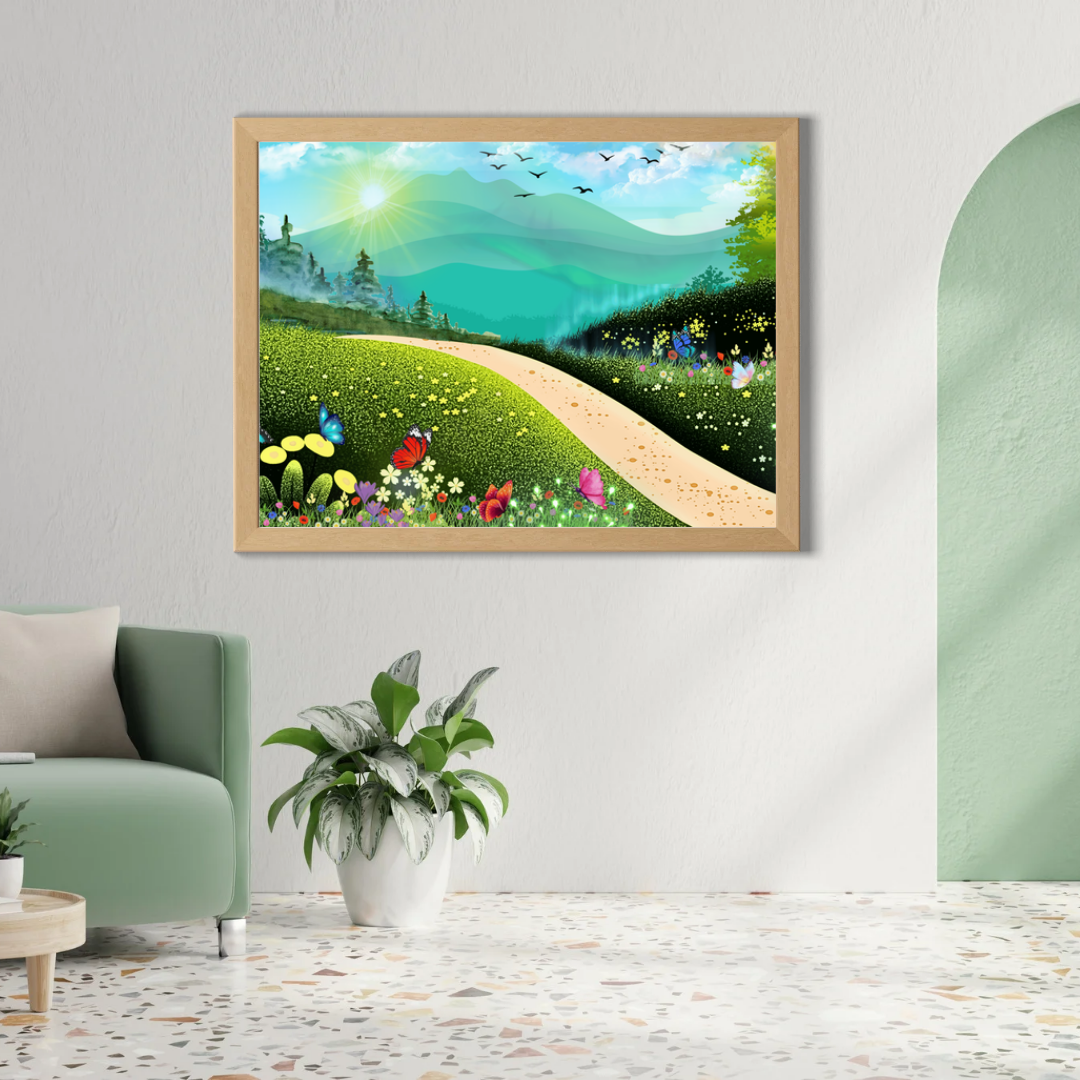 Sunlit Nature Path Wall Art | Digital Download Print